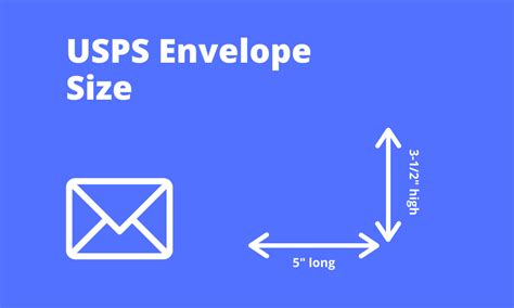 usps envelope size chart